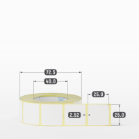 Термоэтикетка ТОП 25х25 (рядов 1 по 700 шт) в рулоне, втулка 40 мм (к) IQ code