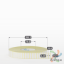 Термотрансферная этикетка 30х10 (рядов 1 по 18 000 шт) Полуглянец в рулоне, втулка 76 мм (к) IQ code