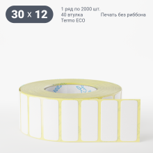 Термоэтикетка ЭКО 30х12 (рядов 1 по 2 000 шт)  в рулоне, втулка 40 мм (к) IQ code