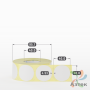 Термотрансферная этикетка круглая 40 мм (рядов 1 по 1 000 шт) Полуглянец в рулоне, втулка 40 мм (к) IQ code