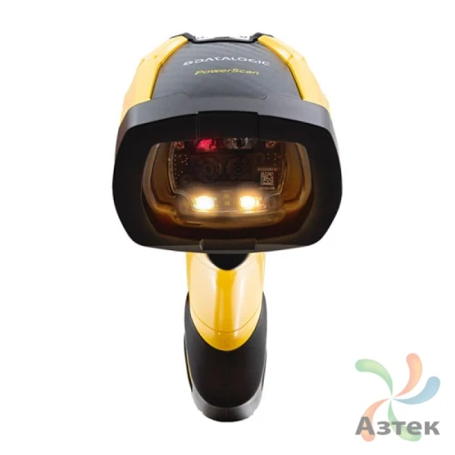 Сканер штрих-кода Datalogic PM9600-HP433RBK10 1D/2D  2D Imager HP, Желтый беспроводной, радиоканал, RS-232 кабель, USB кабель, блок питания, подставка