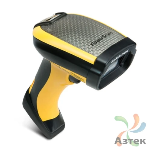 Сканер штрих-кода Datalogic PM9501-DPM433RBK10 1D/2D  2D Imager DPM, Желтый беспроводной, радиоканал, RS-232 кабель, USB кабель, блок питания, базовая станция