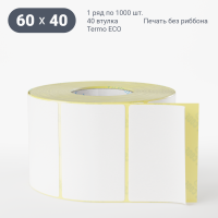 Термоэтикетка ЭКО 60х40 (рядов 1 по 1 000 шт)  в рулоне, втулка 40 мм (к) IQ code
