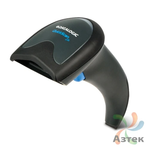 Сканер штрих-кода Datalogic QuickScan I Lite QW2100 1D  1D Imager, темный ручной, USB кабель, подставка