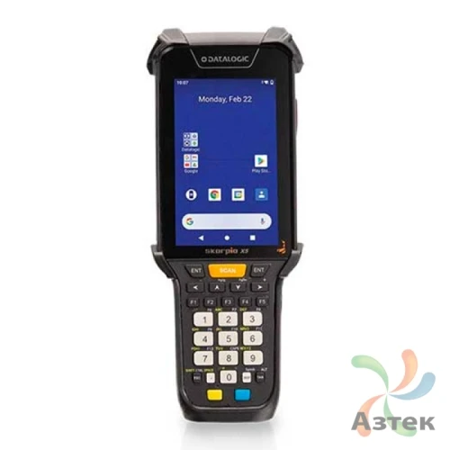 Терминал сбора данных Datalogic Skorpio X5 1D/2D 2D Imager XLR 64 Гб, 38 кл., Android, Extra Long Range, Bluetooth, WiFi, рукоятка, камера, блок питания