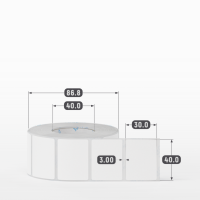 Этикетка самоклеящаяся 40х30 (рядов 1 по 1 000 шт) Transfer Vellum в рулоне, втулка 40 мм (к) IQ code