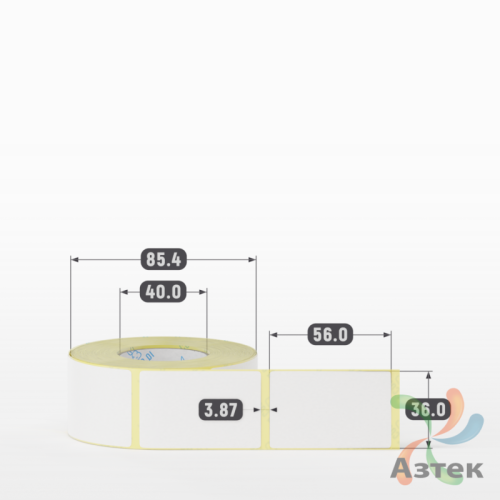Термоэтикетка ТОП 36х56 (рядов 1 по 500 шт)  в рулоне, втулка 40 мм (к) IQ code