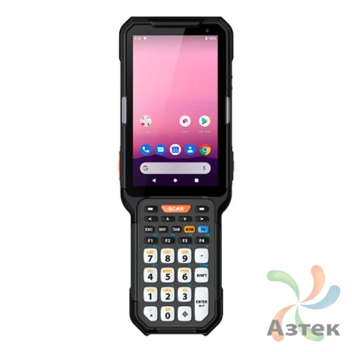 Терминал сбора данных Point Mobile PM451 1D/2D имиджер Long Range EX30 темный 64 Гб, 31 кл., Android, Long Range, Bluetooth, WiFi, камера, кабель USB, English OS, блок питания