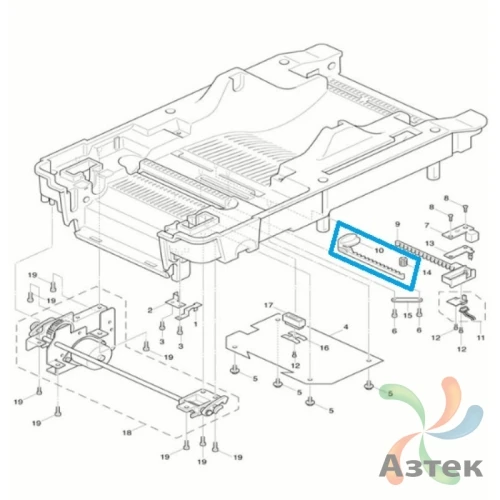 Направляющая для этикеток (левая) (1 шт) для TSC TTP-245/TTP-247