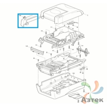 Защелка окошка риббона (2 детали) для TSC TTP-247/244/345
