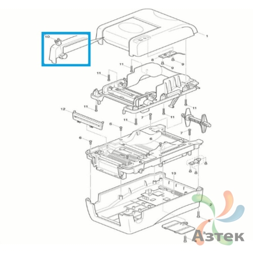 Защелка окошка риббона (2 детали) для TSC TTP-247/244/345