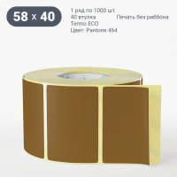 Этикетка 58х40/Termo ECO/1 000/40 мм (к)/1/ Pantone 464 