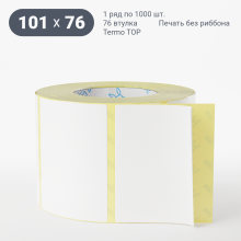 Термоэтикетка ТОП 101х76 (рядов 1 по 1 000 шт)  в рулоне, втулка 76 мм (к) IQ code