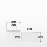 Этикетка самоклеящаяся 75х120 (рядов 1 по 500 шт) Transfer Vellum в рулоне, втулка 40 мм (к) IQ code