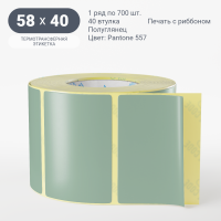 Этикетка 58х40/Полуглянец/700/40 мм (к)/1/ Pantone 557 