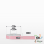 Этикетка 20х80 цветная Полипропилен (рядов 1 по 500 шт), втулка 40 мм (к) цвет - Розовый   