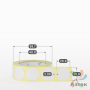 Термотрансферная этикетка круглая 20 мм (рядов 1 по 500 шт) Полуглянец в рулоне, втулка 40 мм (к) IQ code