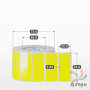 Этикетка 50х20 цветная Полипропилен (рядов 1 по 1000 шт), втулка 40 мм (к) цвет - Желтый   