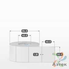 Этикетка самоклеящаяся 50х40 (рядов 1 по 1 000 шт) Полипропилен белый в рулоне, втулка 40 мм (к) IQ code 	