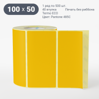 Этикетка 100х50/Termo ECO/500/40 мм (к)/1/ Pantone 485C 