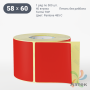 Термоэтикетка 58х60 Termo TOP цветная (рядов 1 по 500 шт), втулка 40 мм (к) цвет -  Pantone 485 U
