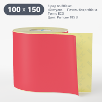 Этикетка 100х150/Termo ECO/300/40 мм (к)/1/ Pantone 185 U 