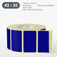 Этикетка 43х25/Termo TOP/1 000/40 мм (к)/1/ Pantone dark blue 