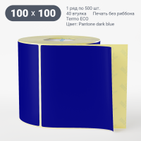 Этикетка 100х100/Termo ECO/500/40 мм (к)/1/ Pantone dark blue 