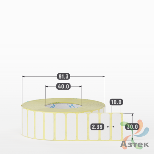 Термоэтикетка ЭКО 30х10 (рядов 1 по 3 500 шт)  в рулоне, втулка 40 мм (к) IQ code