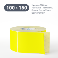 Этикетка 100х150/Termo ECO/5 000/76 мм (к)/1/Желтый  