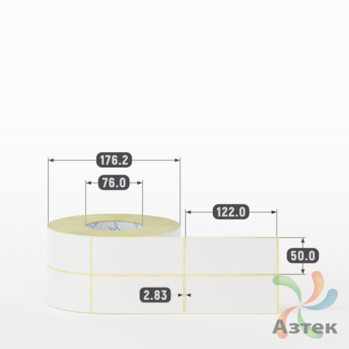 Термоэтикетка ЭКО 50х122 (рядов 2 по 1 000 шт)  в рулоне, втулка 76 мм (к) IQ code