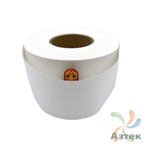 Силиконовая лента 30мм х 100м втулка 76 мм, цвет - белый	