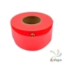 Силиконовая лента 20мм х 100м втулка 76 мм, цвет - красно-оранжевый неоновый	