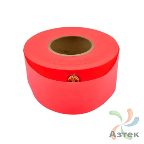 Силиконовая лента 35мм х 100м втулка 76 мм, цвет - красно-оранжевый неоновый	