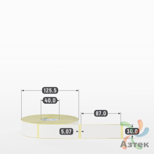 Термоэтикетка ЭКО 30х87 (рядов 1 по 850 шт)  в рулоне, втулка 40 мм (к) IQ code