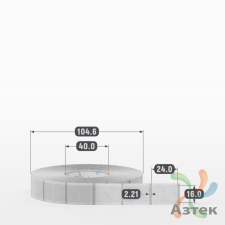 Этикетка самоклеящаяся с печатью 16х24 (рядов 1 по 2 000 шт) Прозрачный полипропилен в рулоне, втулка 40 мм (к) IQ code + Черная метка