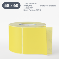 Этикетка 58х60/Termo TOP/500/40 мм (к)/1/ Pantone 101 U 