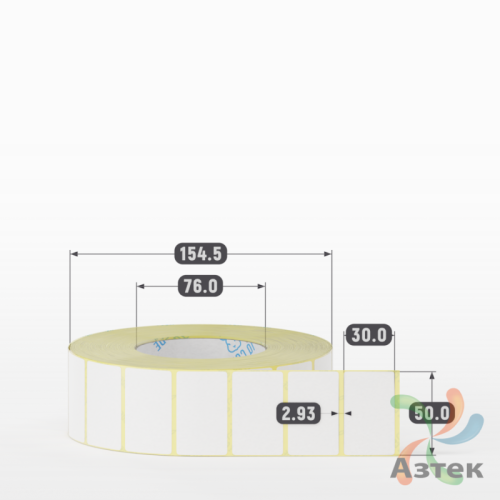 Термоэтикетка ТОП 50х30 (рядов 1 по 3 000 шт)  в рулоне, втулка 76 мм (к) IQ code