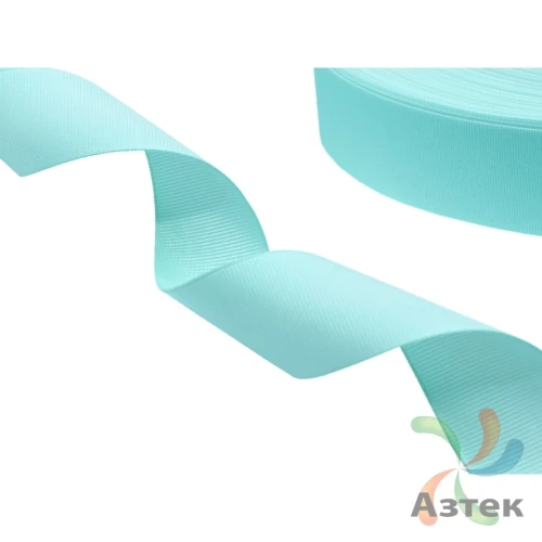 Репсовая лента 20мм х 100м втулка 40 мм, цвет - лазурный