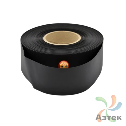 Силиконовая лента 25мм х 100м втулка 76 мм, цвет - черный матовый	