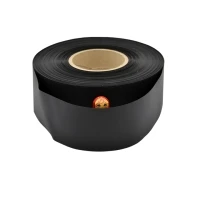 Силиконовая лента 35мм х 100м втулка 76 мм, цвет - черный матовый