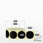 Этикетка 40х40 цветная (рядов 1 по 1000 шт) полуглянцевая, втулка 40 мм (к) цвет - Черный  круглая