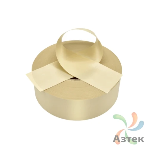 Сатиновая лента 35мм х 200м втулка 76 мм, цвет - бежевый