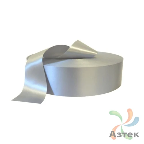 Сатиновая лента 20мм х 200м втулка 76 мм, цвет - серый