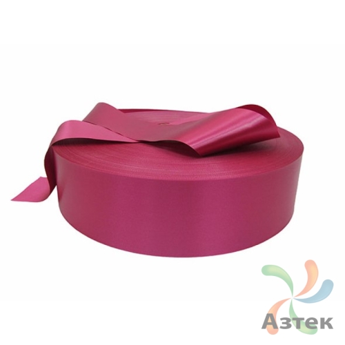 Сатиновая лента 50мм х 200м втулка 76 мм, цвет - фуксия-розовый