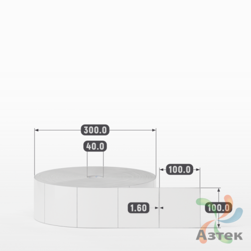 Этикетка самоклеящаяся 100х100 (рядов 1 по 5 000 шт) Полипропилен белый в рулоне, втулка 40 мм (к) IQ code 	