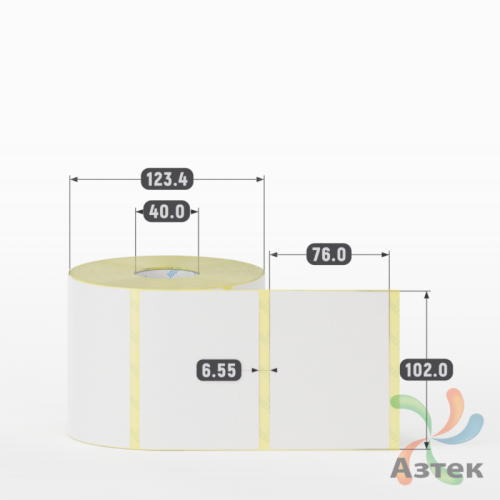 Термоэтикетка ЭКО 102х76 (рядов 1 по 930 шт)  в рулоне, втулка 40 мм (к) IQ code