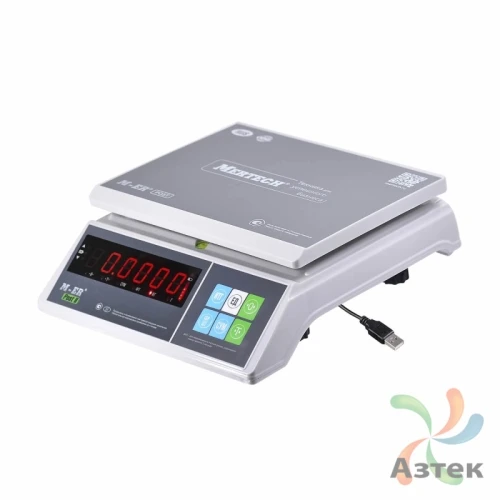Весы Mertech M-ER 326 AFU-6.01 USB с вторым дисплеем настольные фасовочные до 6 кг, пластик