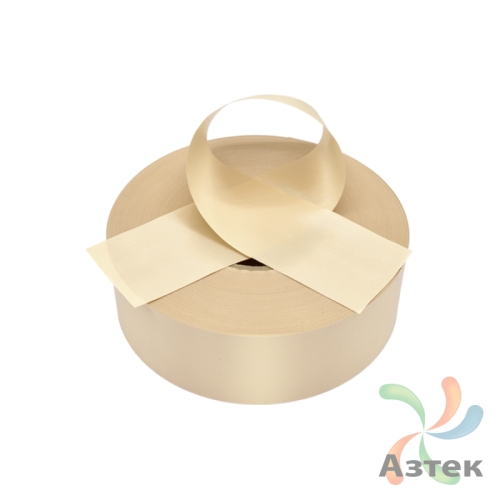 Сатиновая лента 25мм х 200м втулка 76 мм, цвет - светло-бежевый