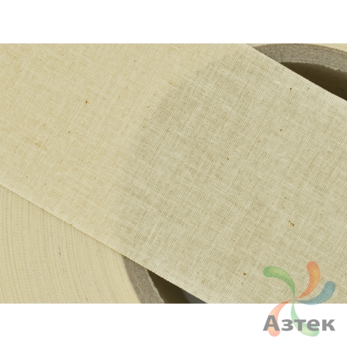 Хлопковая лента 15мм х 200м втулка 76 мм, цвет - натуральный